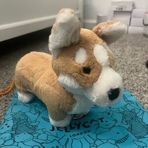 Jellycat Betty Corgi Plush in Cream and White